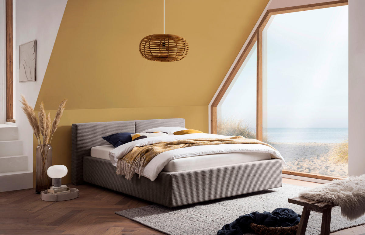 POLSTERBETT 140/200 cm  Taupe  - Taupe, Basics, Holz/Textil (140/200cm) - Xora