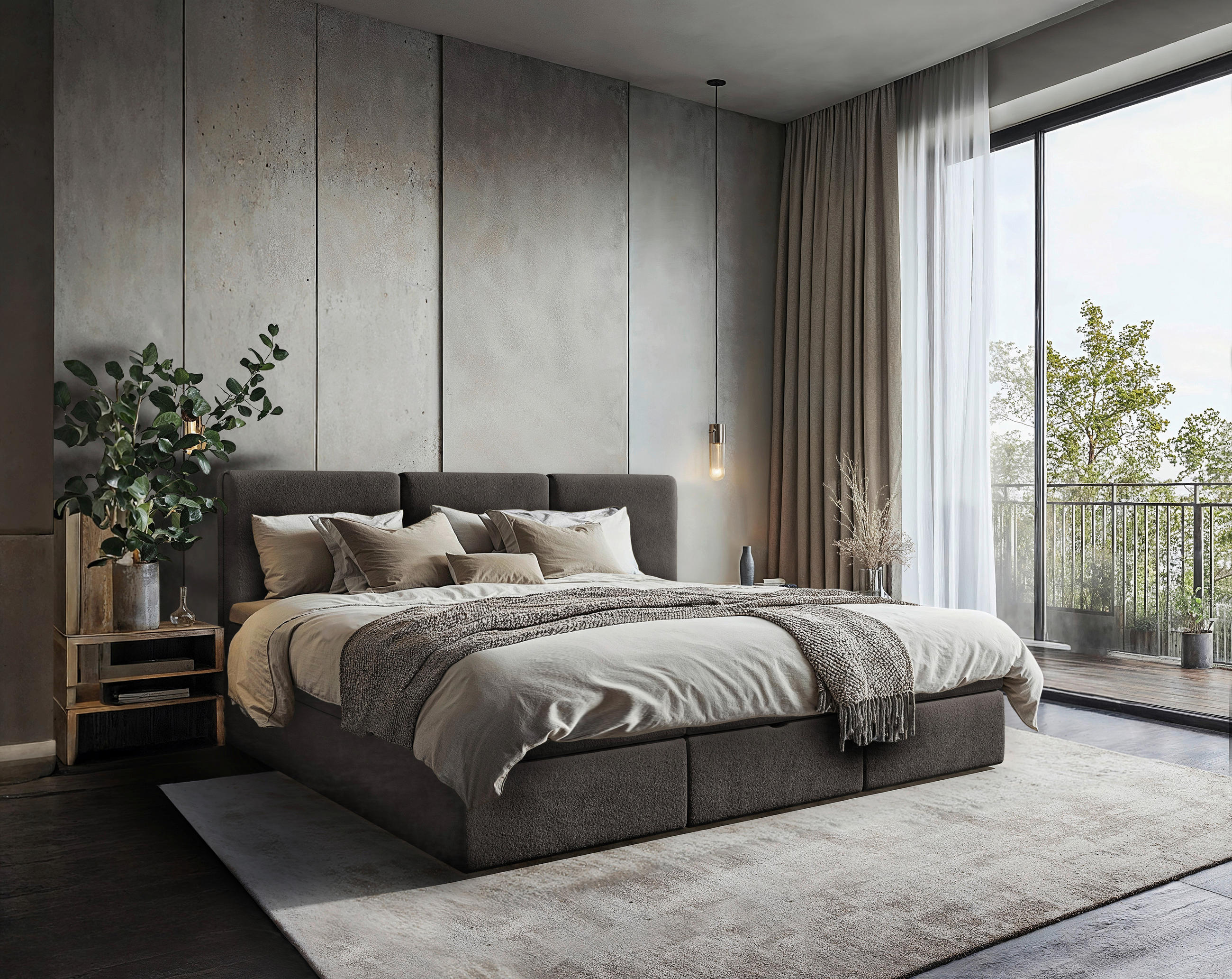 Livetastic Familienbett Schwarz 240x200 cm