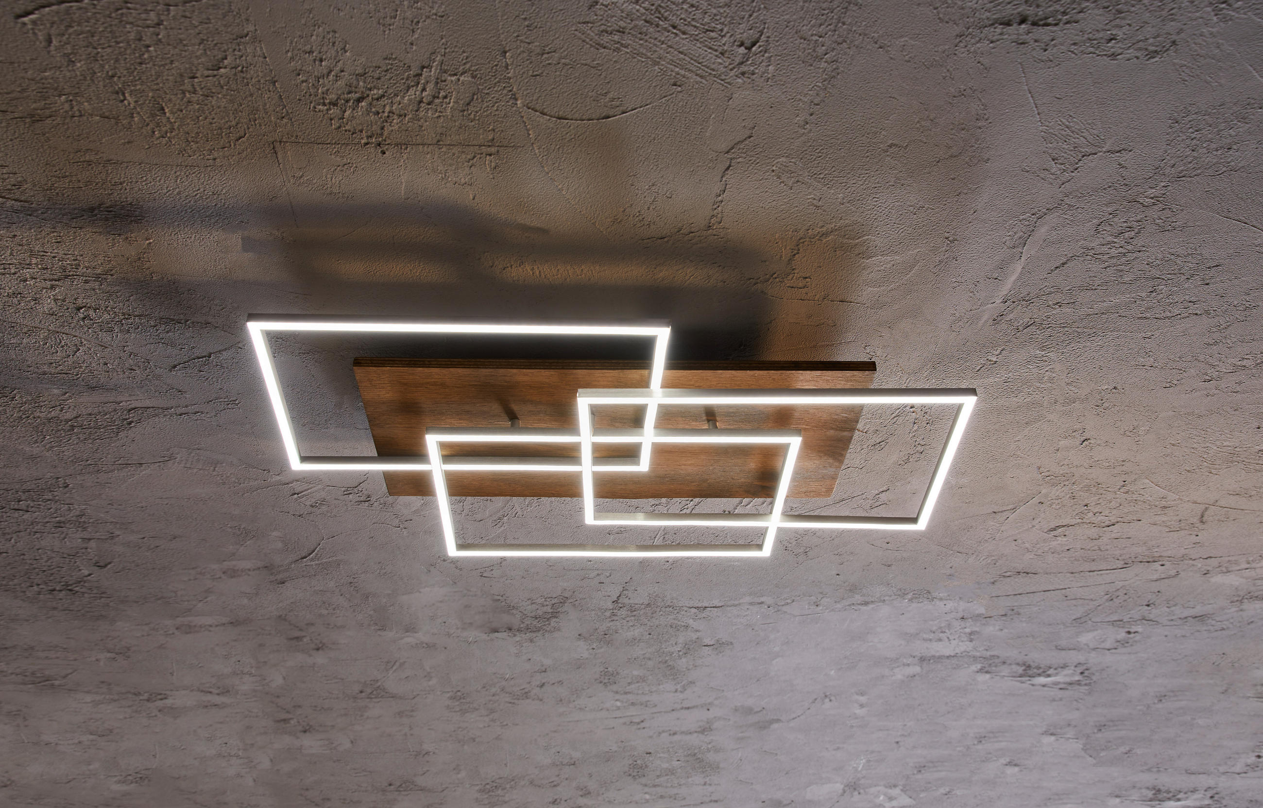 STROPNÍ LED SVÍTIDLO, 82/50 cm  - Lifestyle, kov/dřevo (82/50cm)