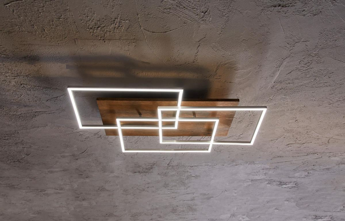LED-DECKENLEUCHTE   - LIFESTYLE, Holz/Kunststoff (82/50cm)