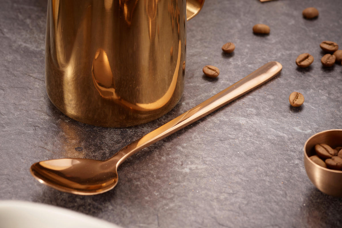KAFFEESET 23-teilig  - Kupferfarben, Design, Metall (10,5cm) - Echtwerk