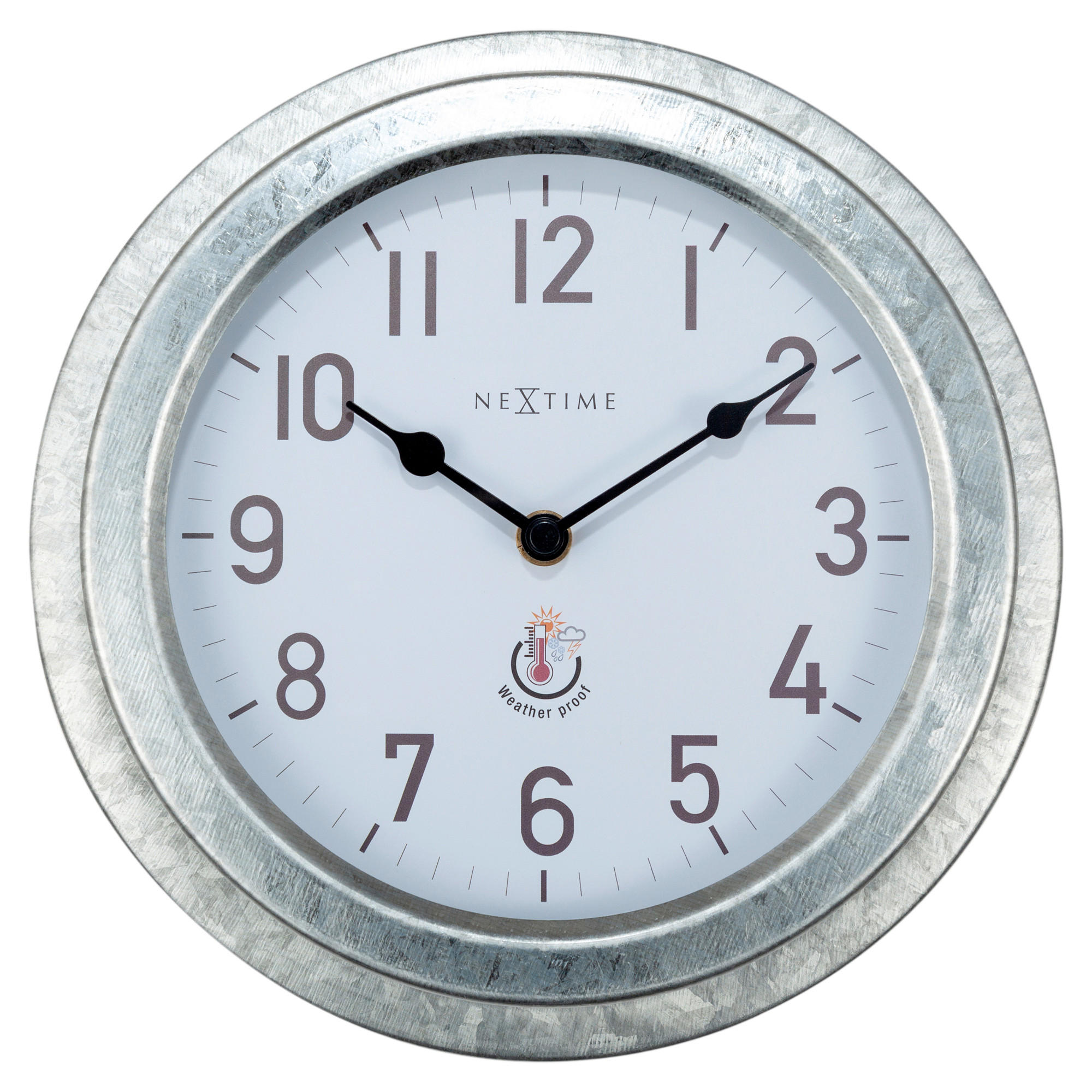 Nextime Wanduhr Silber 22x22x5.5 cm