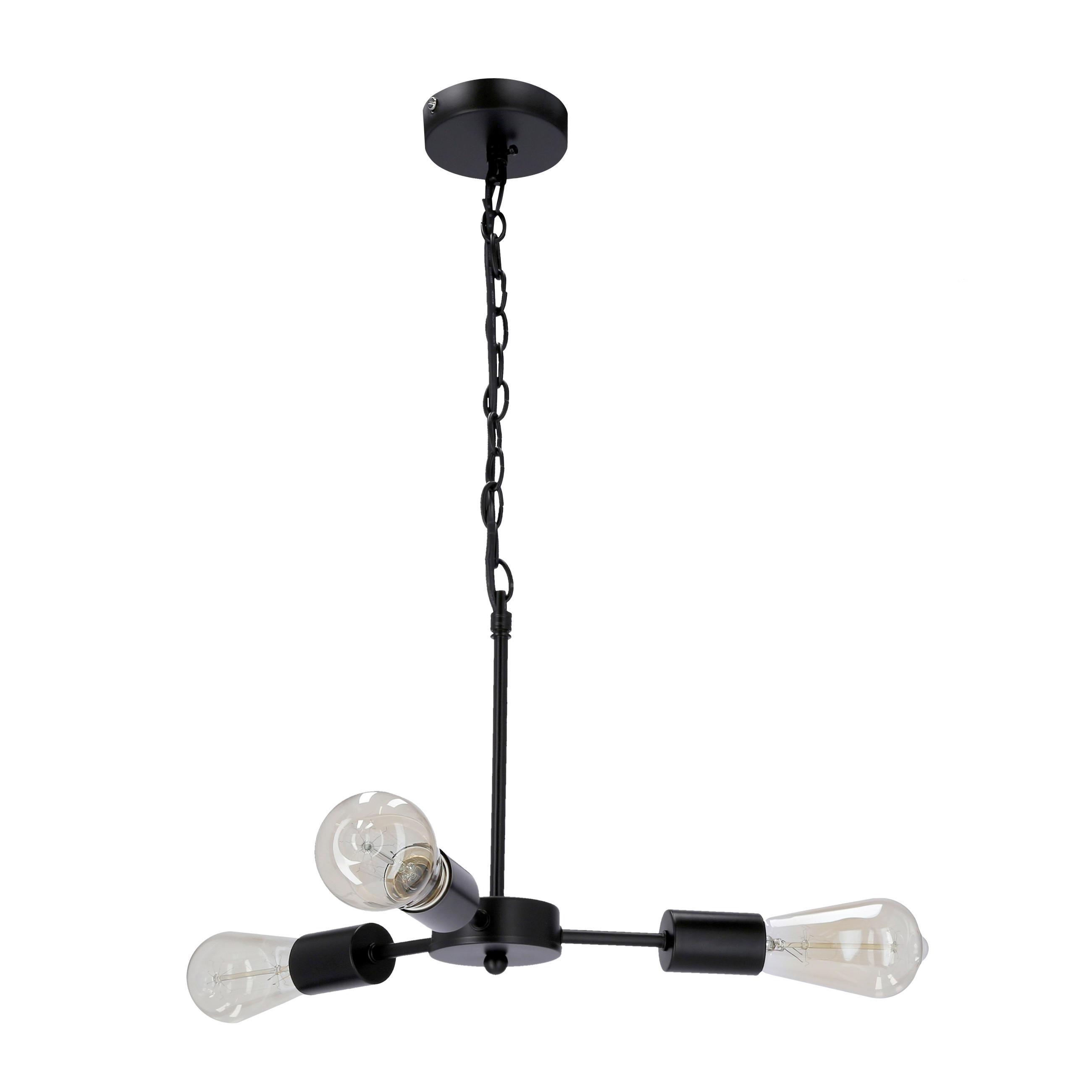 PENDELLEUCHTE Sparta 36/36/105 cm  - Schwarz, Design, Metall (36/36/105cm)