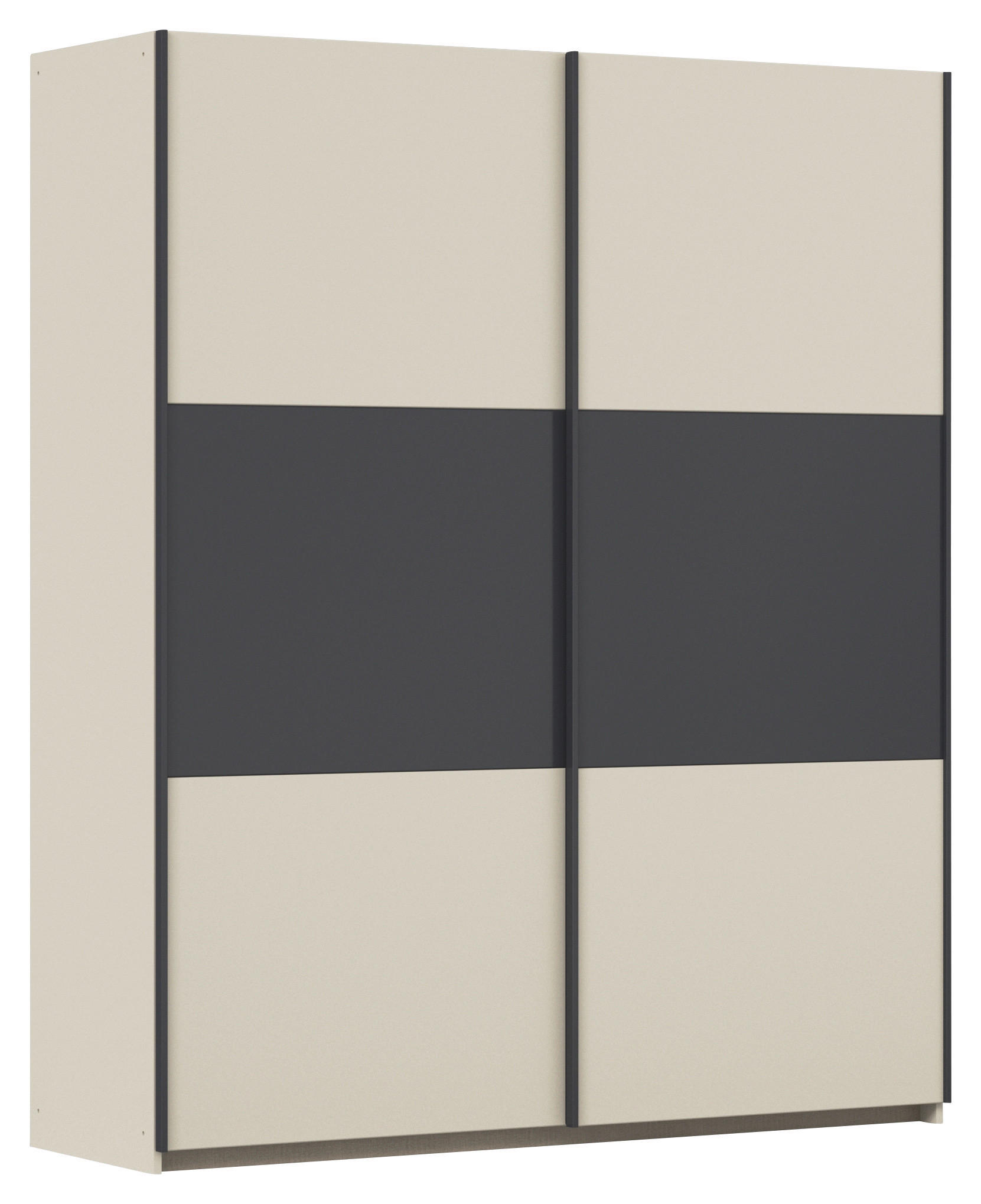 SCHWEBETÜRENSCHRANK in Grau, Champagner - Champagner/Grau, MODERN, Holzwerkstoff/Metall (175/210/59cm) - Rauch Möbel