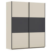 SCHWEBETÜRENSCHRANK in Grau, Champagner  - Champagner/Grau, Modern, Holzwerkstoff/Metall (175/210/59cm) - Rauch Möbel