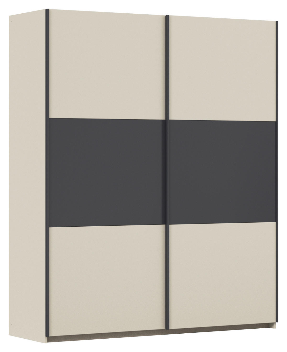 SCHWEBETÜRENSCHRANK in Grau, Champagner  - Champagner/Grau, Modern, Holzwerkstoff/Metall (175/210/59cm) - Rauch Möbel