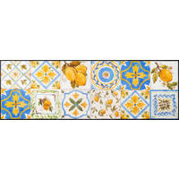 FUßMATTE 60/180 cm Limoni  - Multicolor, Trend, Kunststoff/Textil (60/180cm) - wash+dry