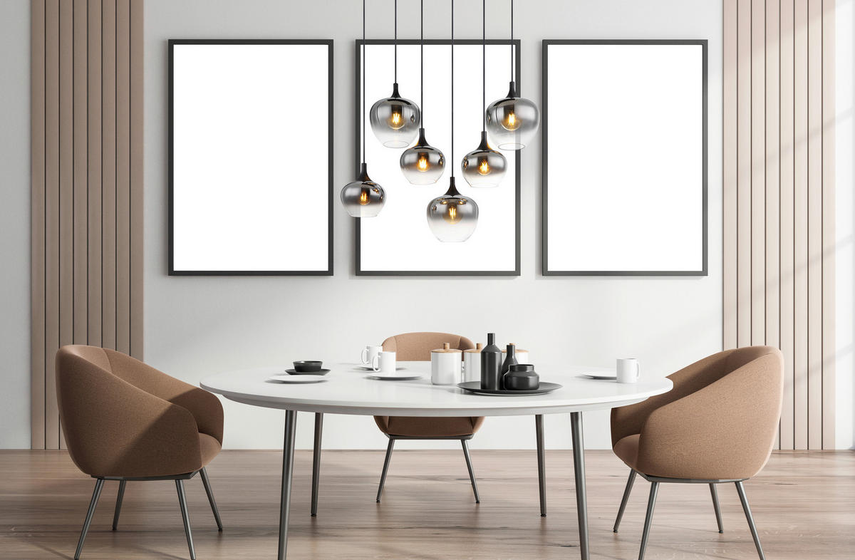 HÄNGELEUCHTE 86/42/120 cm    - Schwarz, Basics, Glas/Metall (86/42/120cm) - Globo