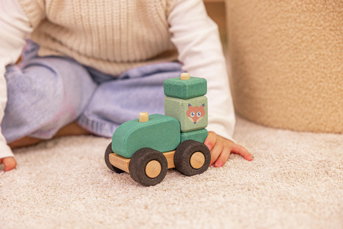 SPIELFAHRZEUG Korko  - Hellgrün, Basics, Holz (0,30kg)