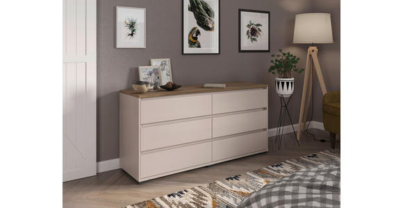 SIDEBOARD  160,1/78,9/48 cm 6 Schublade(n)  - Kaschmir/Eichefarben, Design, Holzwerkstoff/Kunststoff (160,1/78,9/48cm) - Carryhome