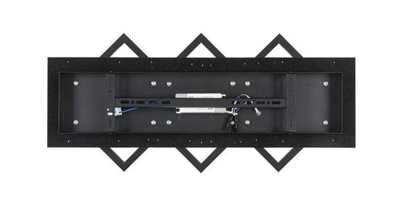 LED-DECKENLEUCHTE 63/29/7,5 cm   - Eichefarben/Schwarz, Basics, Holzwerkstoff/Kunststoff (63/29/7,5cm) - Novel