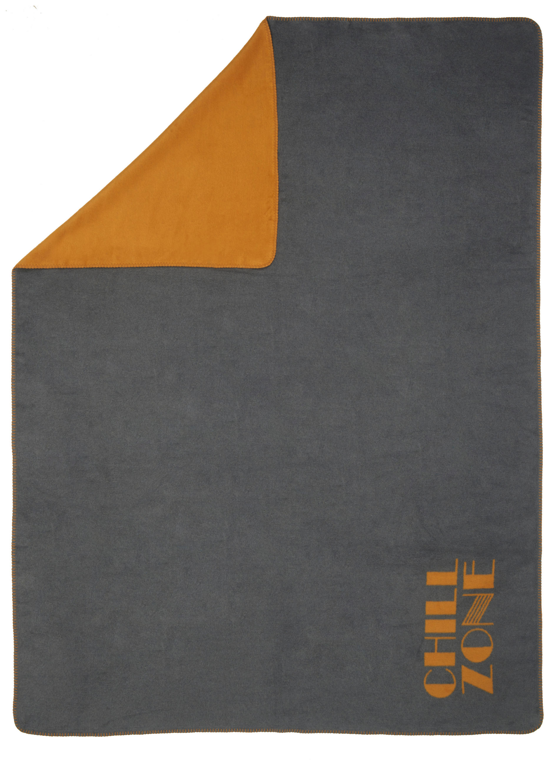 DOMÁCÍ DEKA, bavlna, 150/200 cm - oranžová/antracitová, Konvenční, textil (150/200cm) - David Fussenegger