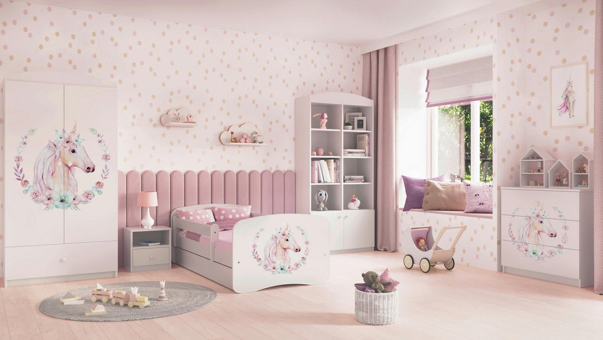 KINDER-/JUNIORBETT - Birkefarben/Weiß, MODERN, Holz/Holzwerkstoff (80/160cm) - MID.YOU