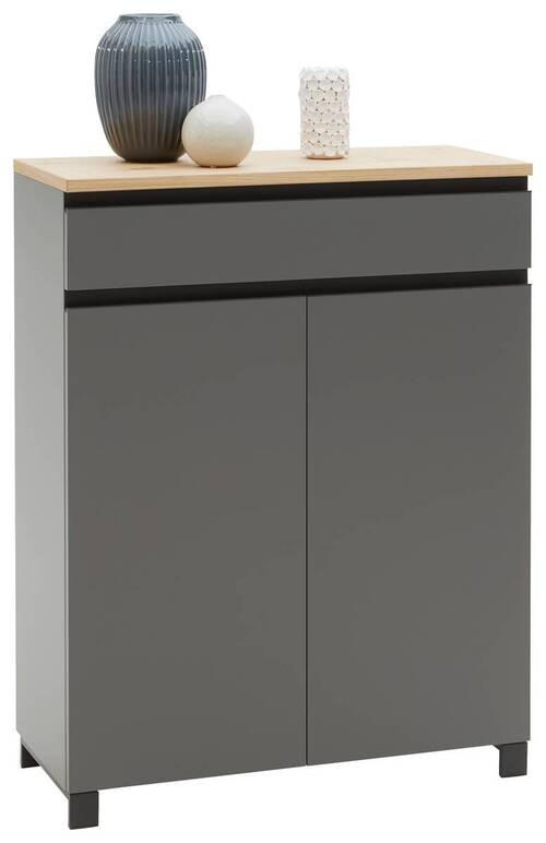 SCHUHSCHRANK 84/108/37 cm  - Eichefarben/Anthrazit, Design, Holz/Holzwerkstoff (84/108/37cm) - Dieter Knoll