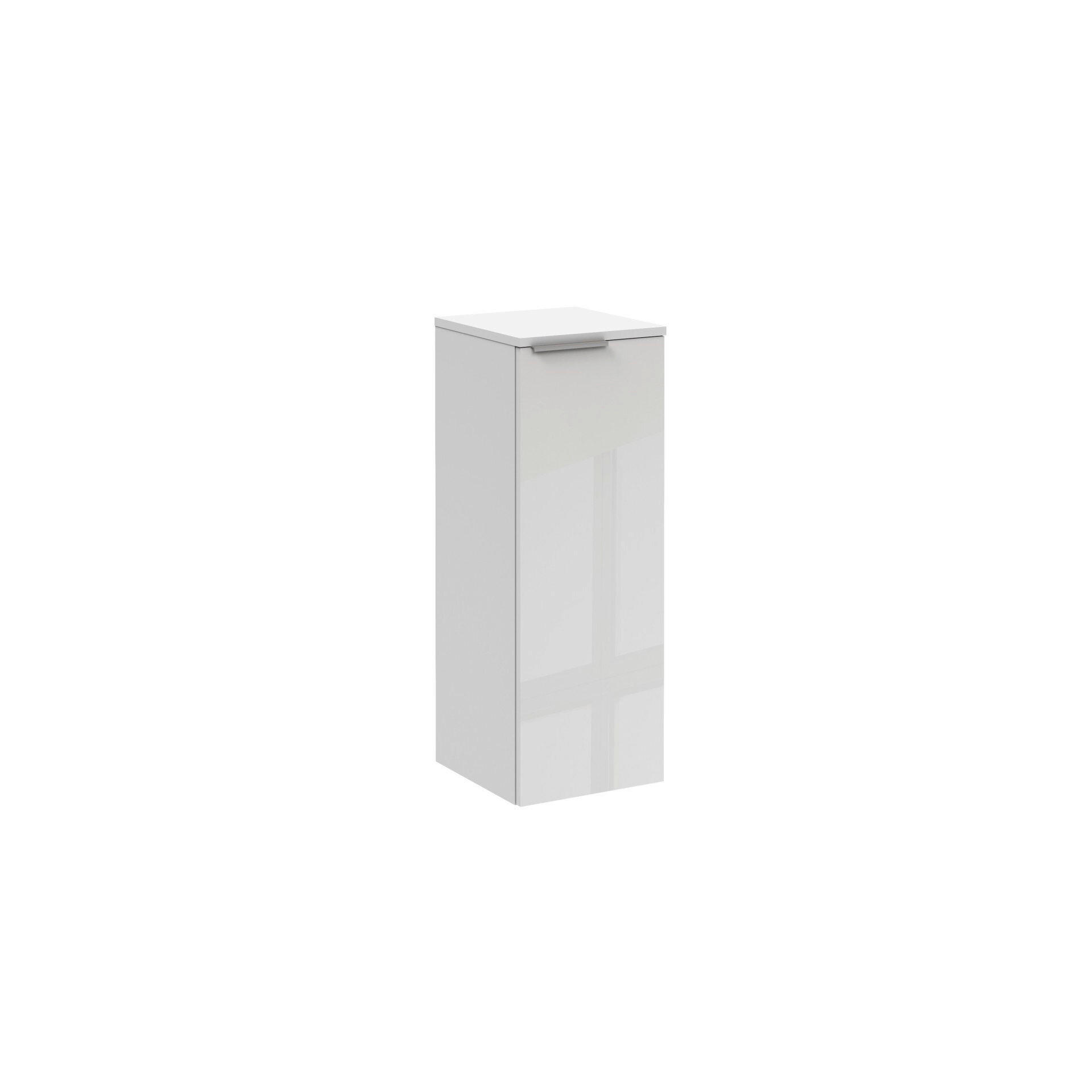 MIDISCHRANK 30,2/82,6/32 cm  - Silberfarben/Weiß, MODERN, Glas/Holzwerkstoff (30,2/82,6/32cm) - Voleo