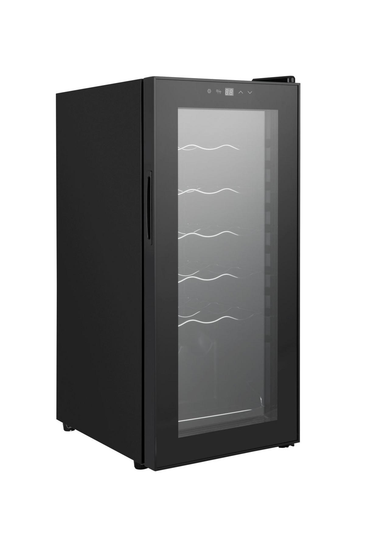 WEINKÜHLSCHRANK JC-53  - Schwarz, Basics, Glas/Metall (34,5/77/45cm) - Atrigo