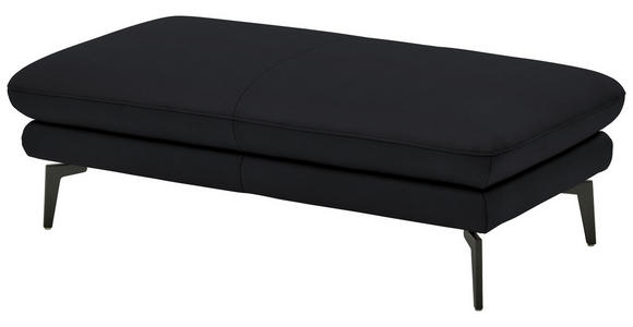 3-SITZER-SOFA in Leder Anthrazit - Anthrazit/Schwarz, Design, Leder/Metall (222/86/104cm) - Dieter Knoll
