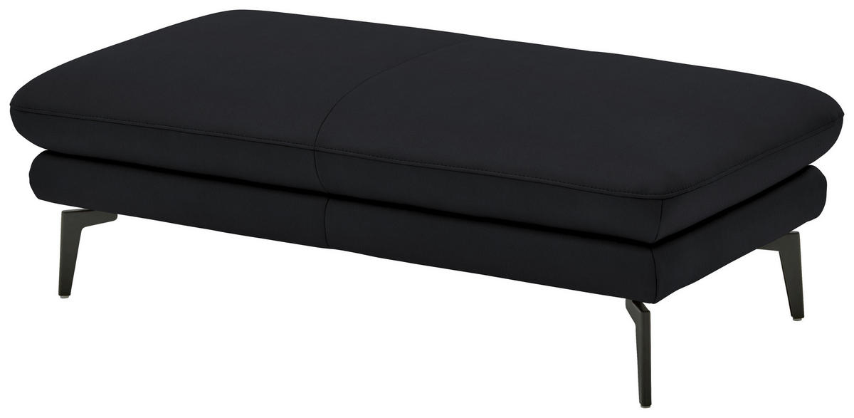 3-SITZER-SOFA in Echtleder Anthrazit  - Anthrazit/Schwarz, Design, Leder/Metall (222/86/104cm) - Dieter Knoll