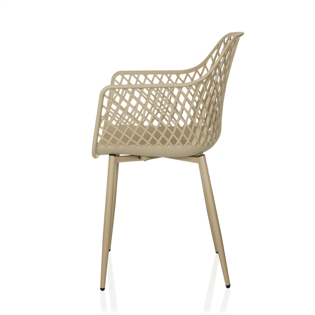 GARTENSTUHL Beige  - Beige, MODERN, Kunststoff/Metall (56/81/50cm) - MID.YOU