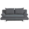 SCHLAFSOFA Armteil verstellbar Mikrofaser Dunkelgrau  - Chromfarben/Dunkelgrau, Design, Textil (194/73/91cm) - Xora