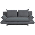 SCHLAFSOFA Armteil verstellbar Mikrofaser Dunkelgrau  - Chromfarben/Dunkelgrau, Design, Textil (194/73/91cm) - Xora