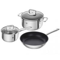 GRYT- OCH KASTRULLSET 3 delar  - stålfärgad, Basics, metall/glas - Zwilling