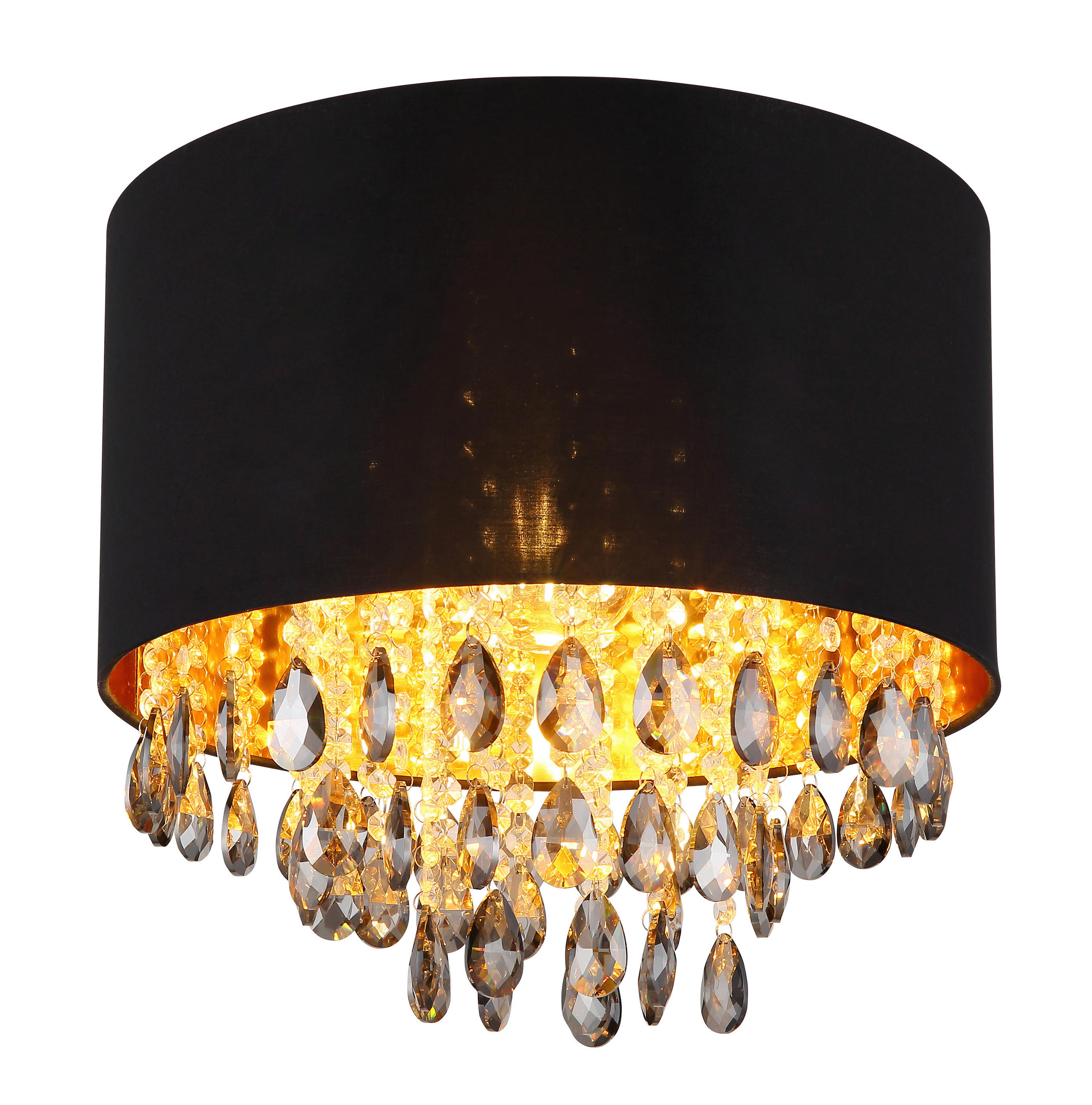 DECKENLEUCHTE  40/33 cm    - Klar/Goldfarben, KONVENTIONELL, Glas/Kunststoff (40/33cm) - Globo