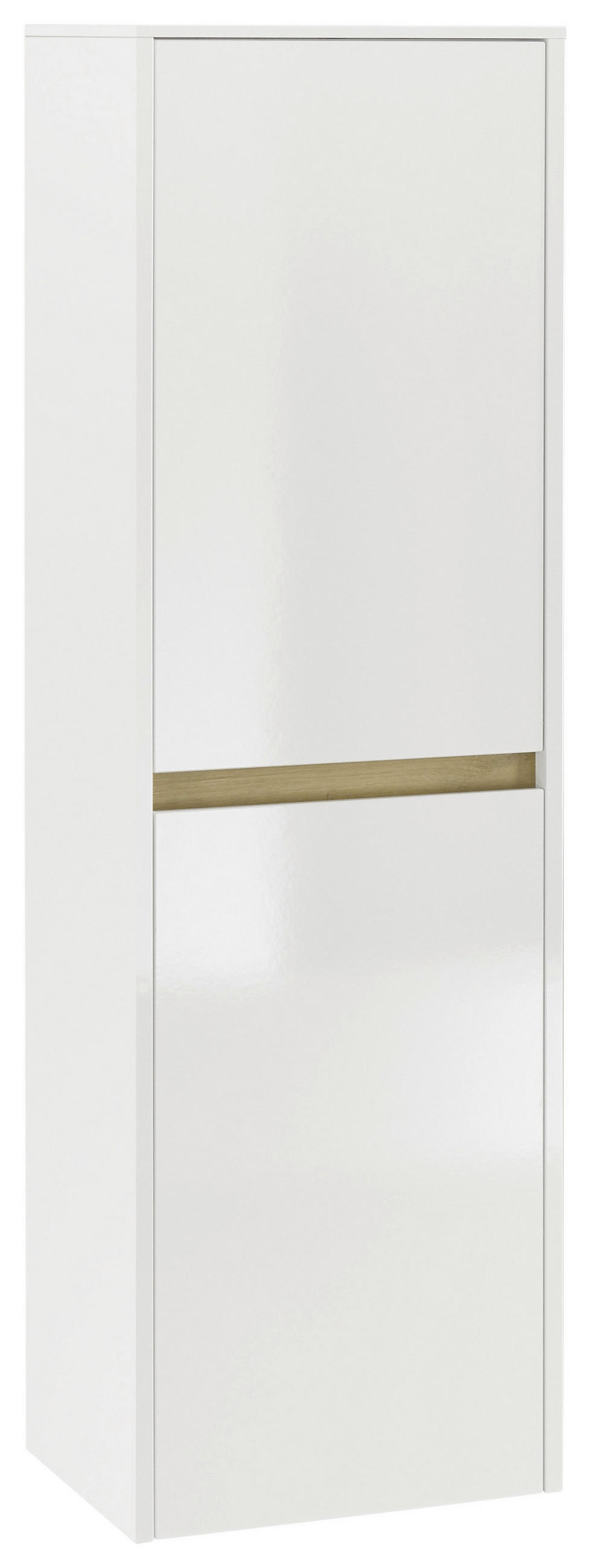 MIDISCHRANK 38,3/127/33 cm  - Eichefarben/Weiß, Design, Glas/Holzwerkstoff (38,3/127/33cm) - Musterring