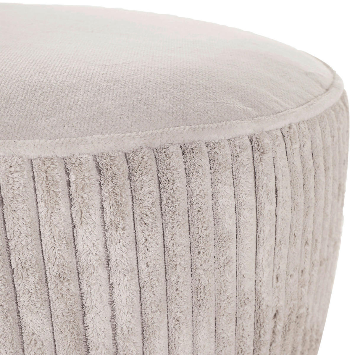 HOCKER in Textil Weiss, Beige  - Weiss/Beige, Konventionell, Kunststoff/Textil (75/38/75cm) - MID.YOU