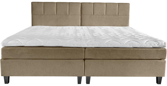 BOXSPRINGBETT 240/200 cm  in Hellbraun  - Wengefarben/Hellbraun, Trend, Holz/Textil (240/200cm) - Esposa