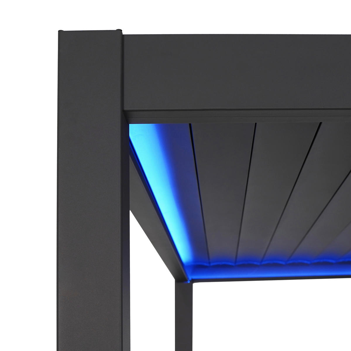 PERGOLA 600/250/300 cm Aluminium  - Anthrazit, Basics, Metall (600/250/300cm) - Gardenson