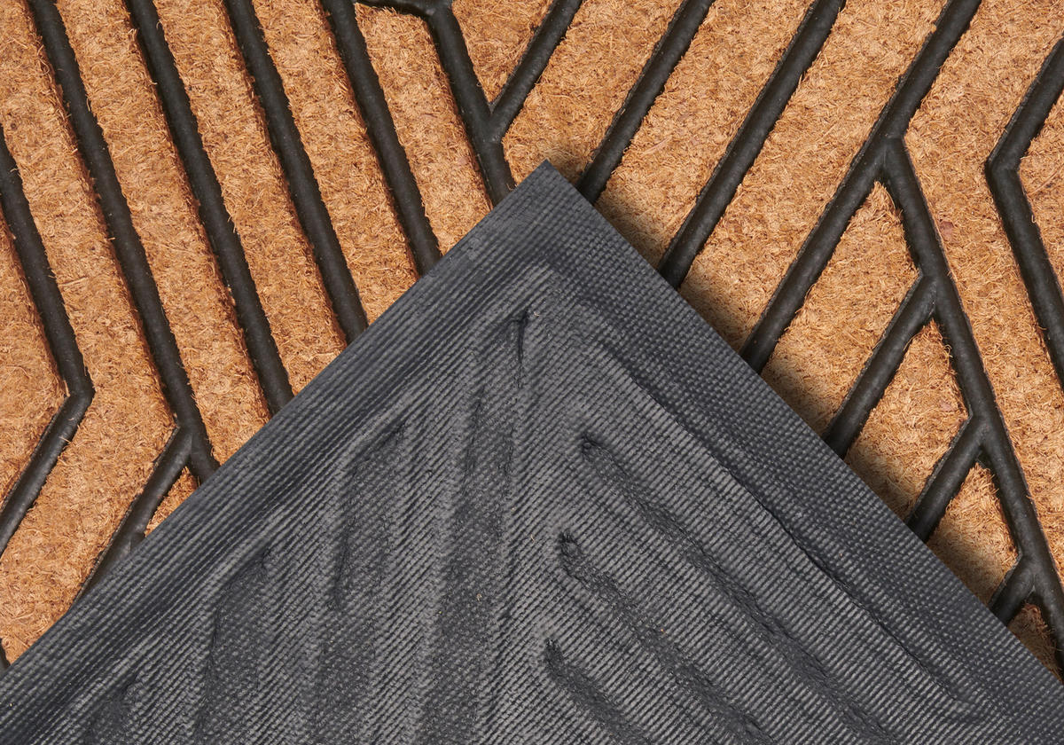 KOKOSMATTE  45/75 cm  Schwarz, Hellbraun  - Hellbraun/Schwarz, Basics, Naturmaterialien/Kunststoff (45/75cm)