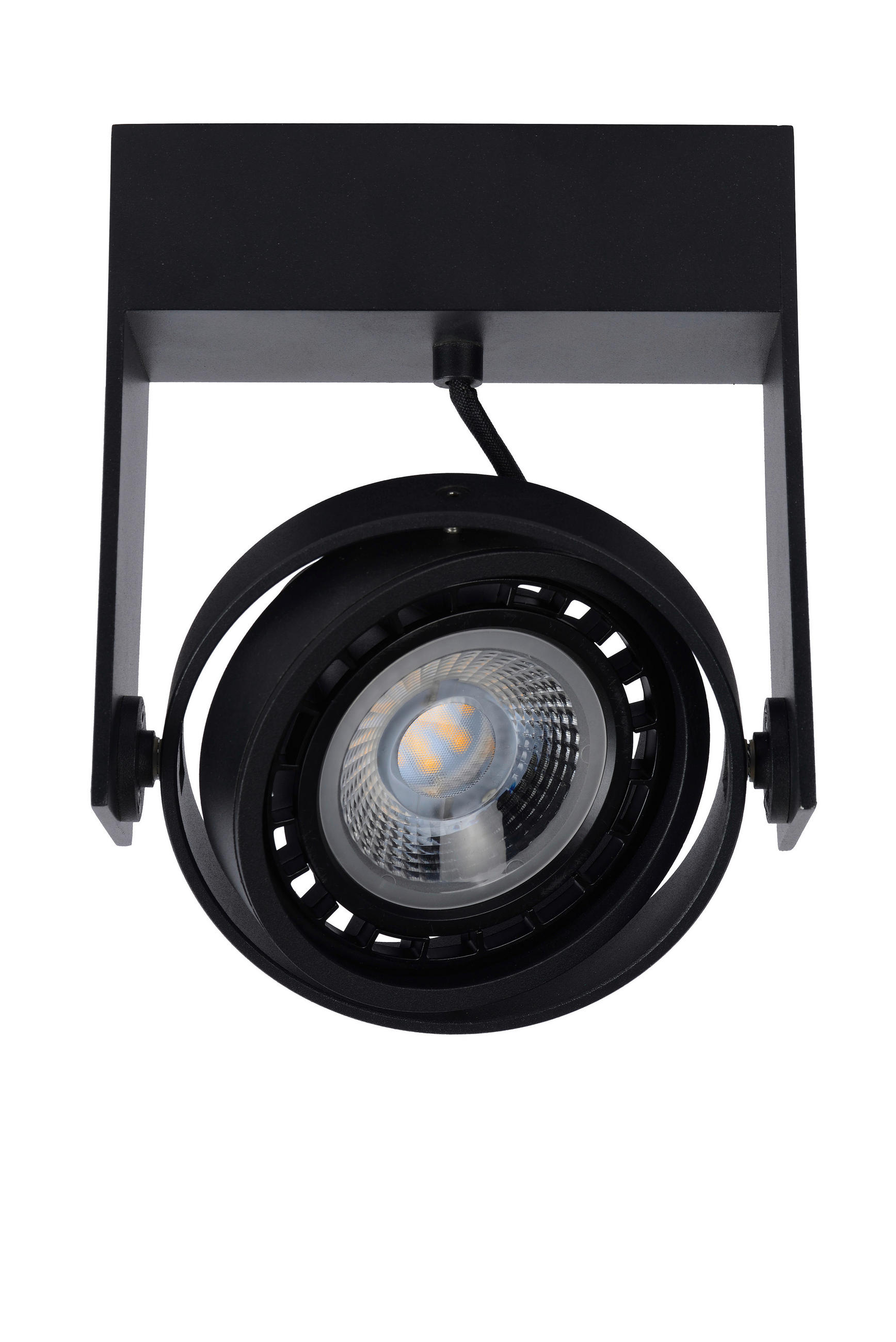 LED-DECKENLEUCHTE 16/6.5/16 cm   - Schwarz, Design (16/6.5/16cm) - Lucide