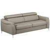 SCHLAFSOFA Schlammfarben Echtleder Lederlook  - Schlammfarben, Design, Leder/Textil (203/77-98/103cm) - MID.YOU