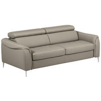 SCHLAFSOFA in Lederlook Echtleder Schlammfarben  - Schlammfarben, Design, Leder/Textil (203/77-98/103cm) - MID.YOU