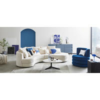 Wohnlandschaft inkl. Hocker in Cord Beige  - Beige/Schwarz, Design, Kunststoff/Textil (300/160cm) - Livetastic