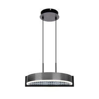 LED-PENDELLEUCHTE YVARIS 53,2/50/120 cm   - Chromfarben/Schwarz, Design, Kunststoff/Metall (53,2/50/120cm) - Näve