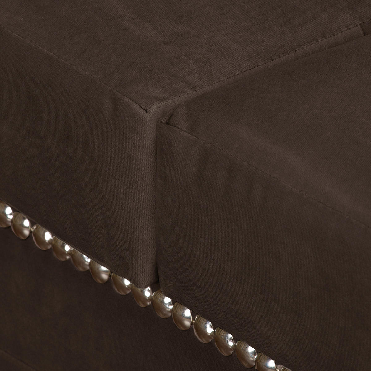 SESSEL in Velours Braun  - Braun, Design, Holz/Textil (110/82/90cm) - P & B