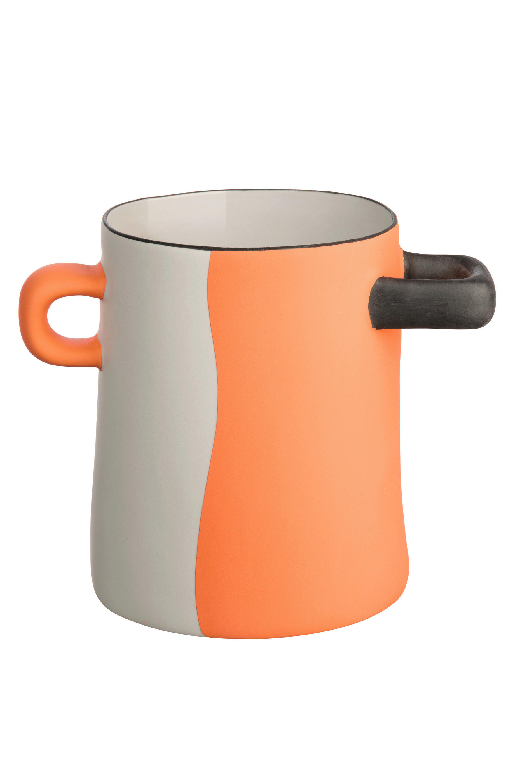 VAZA 15,5 cm  keramika  - krem barve/oranžna, Basics, keramika (13,5/15,5cm) - ASA