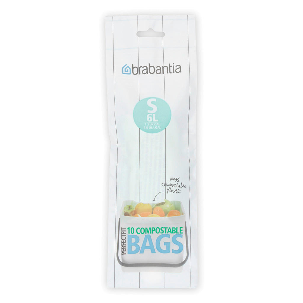Avfallspåsar, 6L - grön, Basics, plast (6cm) - Brabantia