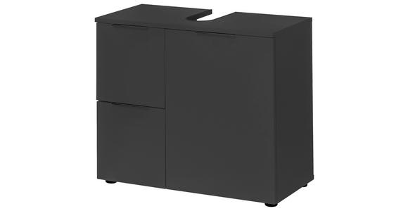 WASCHBECKENUNTERSCHRANK 70/60/35 cm - Schwarz, KONVENTIONELL, Holzwerkstoff/Kunststoff (70/60/35cm) - Xora