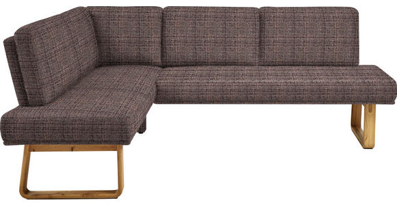 ECKBANK 174/280 cm in Eichefarben, Dunkelbraun - Eichefarben/Dunkelbraun, Design, Holz/Textil (174/280cm) - Dieter Knoll