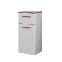 DULAP INFERIOR 30/72/33 cm  - alb/culoare lemn stejar, Konventionell, lemn/material pe bază de lemn (30/72/33cm) - Xora