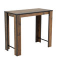 BARTISCH rechteckig Schwarz, Dunkelbraun  - Dunkelbraun/Schwarz, MODERN, Holzwerkstoff/Metall (120/58/108cm) - Carryhome