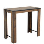 BARTISCH rechteckig Schwarz, Dunkelbraun  - Dunkelbraun/Schwarz, MODERN, Holzwerkstoff/Metall (120/58/108cm) - Carryhome