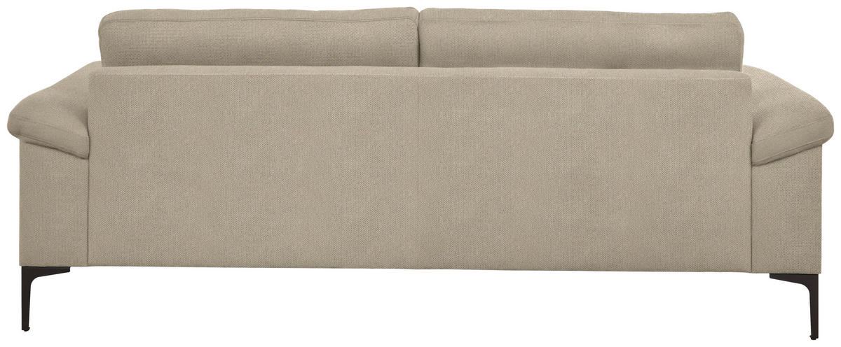 3-SITZER-SOFA in Flachgewebe Beige  - Beige/Schwarz, Design, Textil/Metall (226/89/97cm) - Pure Home Lifestyle