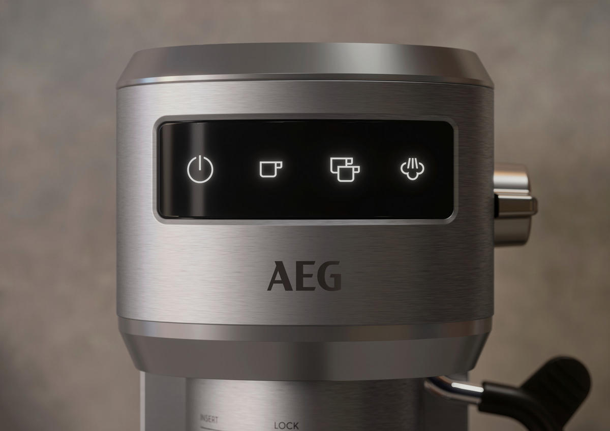 ESPRESSOMASCHINE  - Edelstahlfarben, Basics, Kunststoff/Metall (14,7/30,4/41,2cm) - AEG