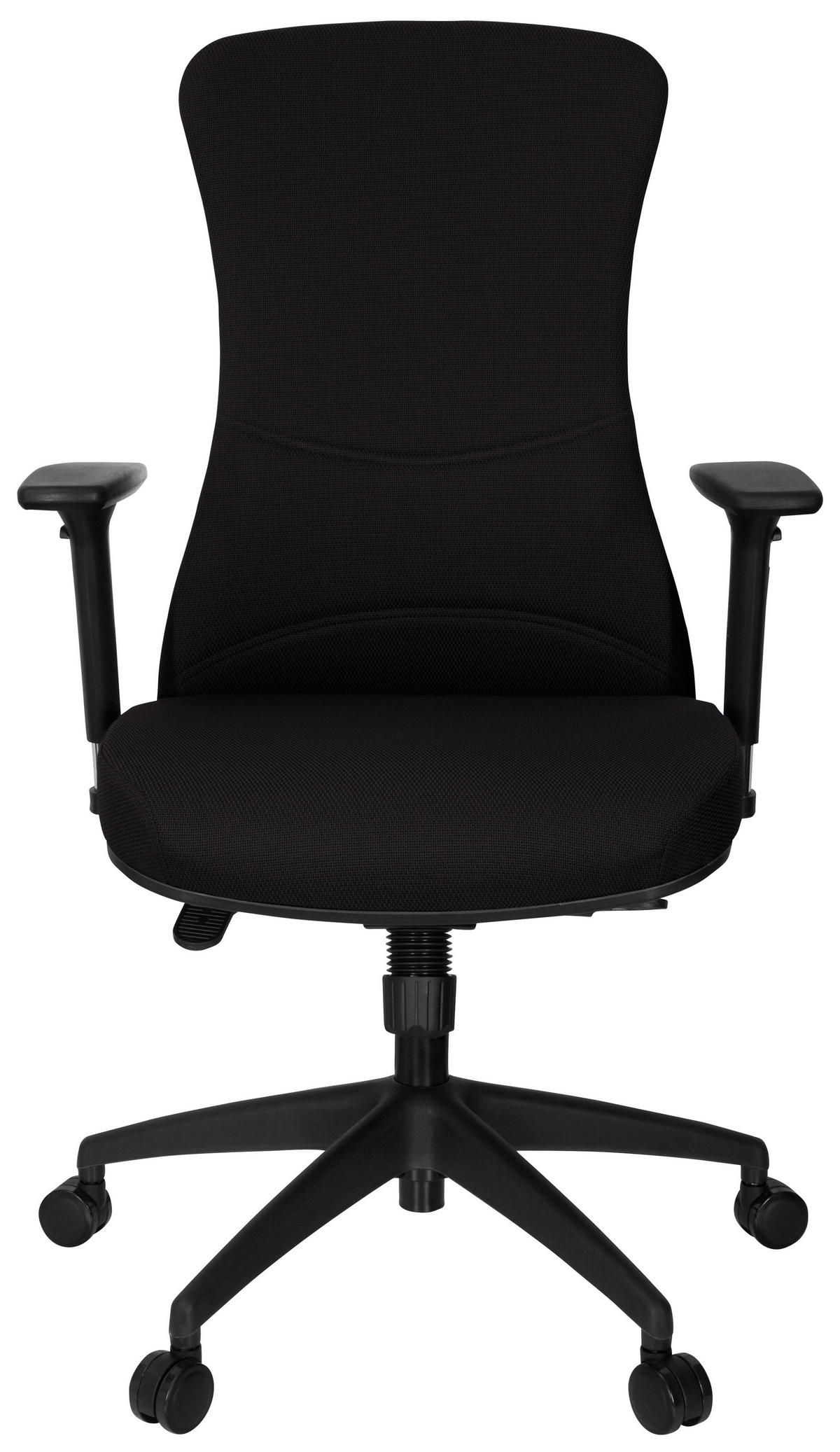 OTOČNÁ ŽIDLE, plochá tkanina, černá - černá, Moderní, textil/plast (69/115/52cm) - MID.YOU