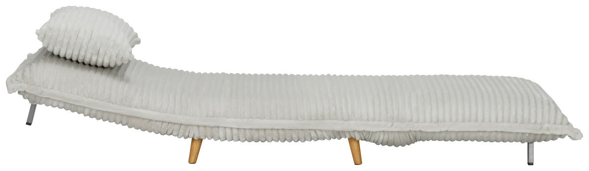 SCHLAFSESSEL Cord Weiß    - Walnussfarben/Weiß, MODERN, Holz/Textil (76/85/83cm) - Livetastic