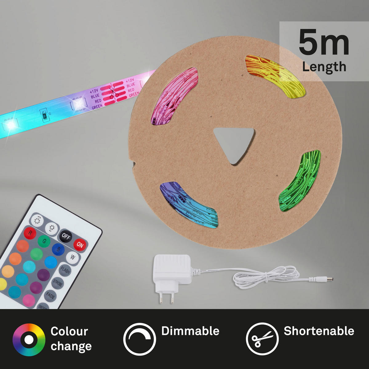 LED TRAKA  - bijela, Basics, plastika (500/1/0,3cm)